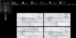 White Wooden Matt Finish Ceramic Wall Tiles