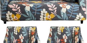 5 Seater Floral Printed Sofa Cover