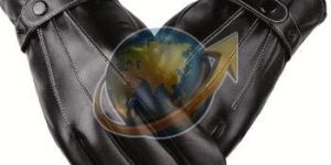 Black Leather Hand Gloves