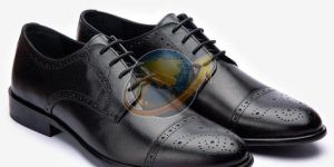 Black Premium Leather Lace Up Derby Shoes