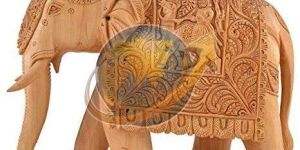 Wooden Carved Elephant Statue
