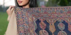 Navy Blue Pashmina Shawl