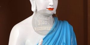 Painted Marble Gautam Budha Statue