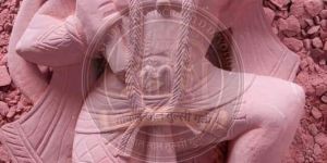 Red Stone Hanuman Statue