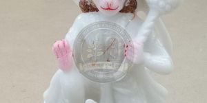 White Marble Hanuman Statue