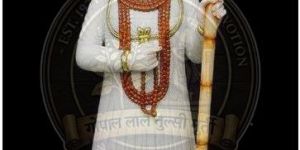 White Marble Jalaram Bapa Statue