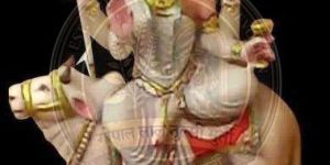 White Marble Mahagauri Statue