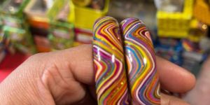 Rajasthani Multicolor Leheriya Pattern Lac Bangles