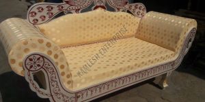 White Sankheda Handcrafted Wedding Sofa