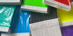 Rubber Plain Tyvek Wrist Band