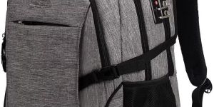 Grey Durable Anti Theft Backpack