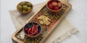 Rectangular Wooden Serving Platter Tray
