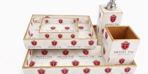 Solid Wood Bathroom Accessories Set