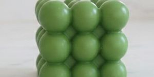 Handmade Green Bubble Candle