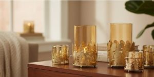 Glass Candle Holder with Base