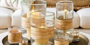 Glass Hurricane Candle Holder for Pillar Candles