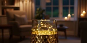 Hurricane W Hammered Glass T Light Holder