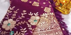 Ladies Foil Print Designer Saree