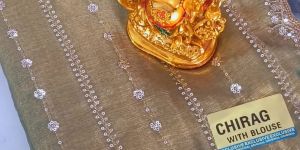 Ladies Sequence Work Space Silk Saree