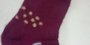 Maroon Printed Ankle Length Ladies Socks
