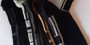 Men Patterned Crew Length Socks