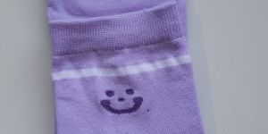 Purple Ankle Length Ladies Socks