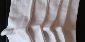 White Plain Ankle Length Cotton Socks