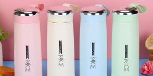 400ml leakproof thermos glass water bottle