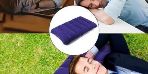 velvet soft comfortable air inflated travel pillow