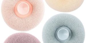 bathing soft silicone massager scrubber loofah