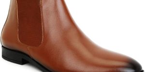 Modern Brown Leather Chelsea Boots