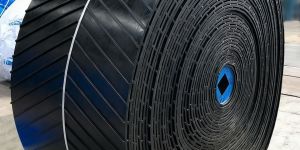 ribbed customizable v shape chevron ep rubber conveyor belt