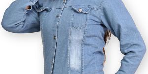 Light Blue Full Sleeve Ladies Denim Jacket