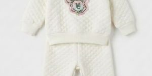 Soft Cotton Newborn Baby Quilted Winter Dress Set