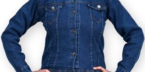 Stylish Dark Blue Ladies Denim Jacket
