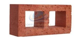 Rustic Finish 2 Holes Clay Brick