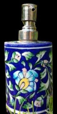 BLUE POTTERY SOAP DISPENSER