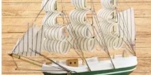 Wooden Sailing Ship Showpiece