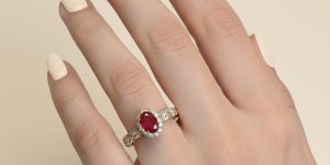 Statement AD Red Stone Ring