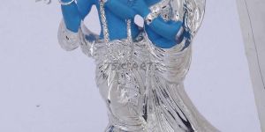 Silver Radha Krishna Statue