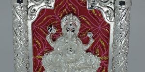 Silver Plated Ganesh Photo Frame