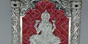 Silver Plated Laxmi Photo Frame