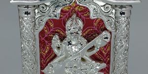 Silver Plated Saraswati Photo Frame