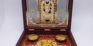Tirupati Balaji Gold Plated Photo Frame Box
