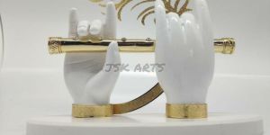 White Krishna Divine Hand Idol