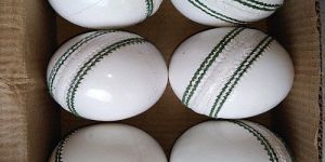 White Leather Cricket Ball