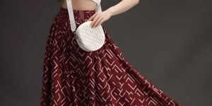Ladies Red Printed Wide Leg Palazzo