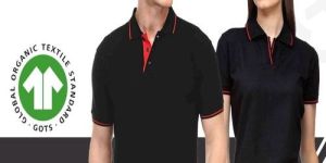 Cotton Scott International Black With Red Tip Polo T-Shirt Set