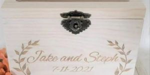 Personalized Wooden Wedding Card Box