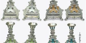 Germab Silver Enamel Coated T Light Holder